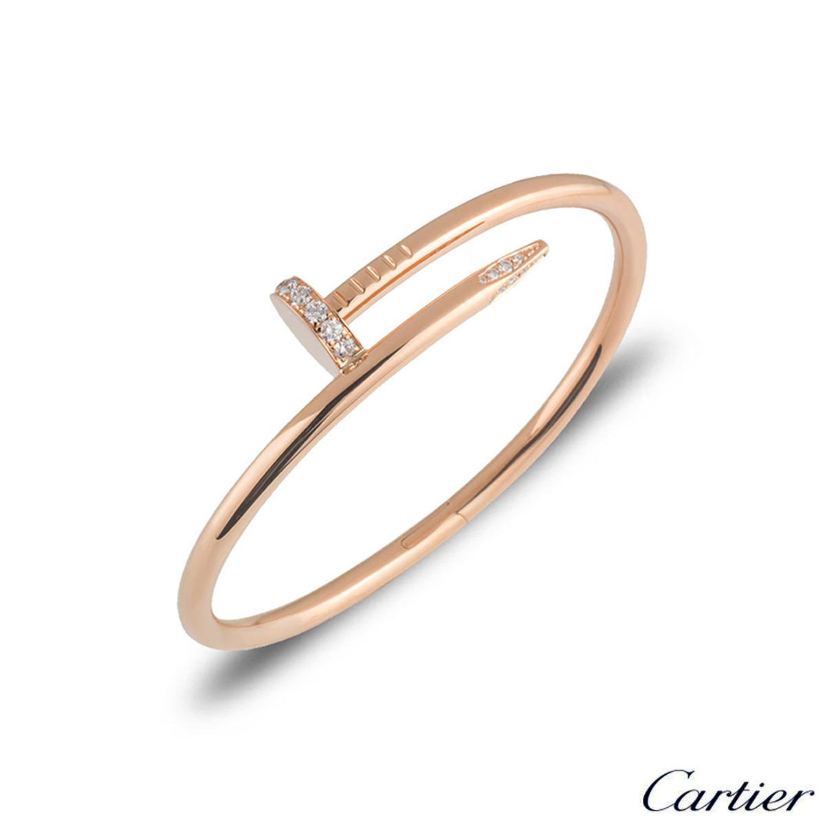 Cartier nail bracelet hotsell rose gold diamonds